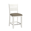 Brown and White 6-Piece Gathering Height Dining Set