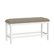 Brown and White 6-Piece Gathering Height Dining Set