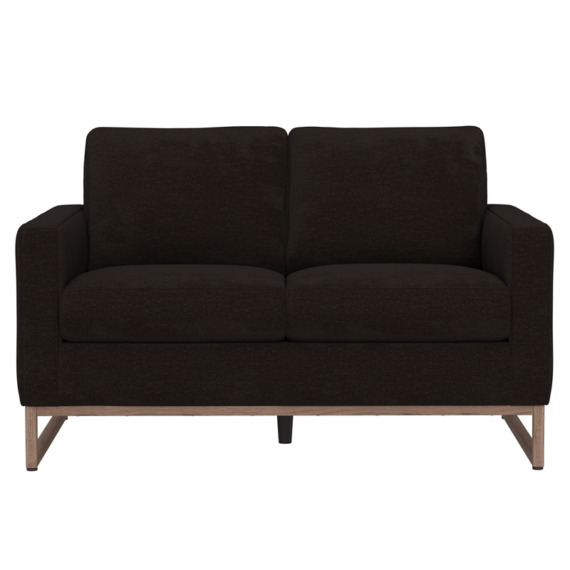 Wallace & Bay Chenille Loveseat in Brown