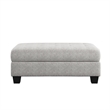 Gray Chenille Storage Ottoman with Hydraulic Hinges
