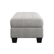 Gray Chenille Storage Ottoman with Hydraulic Hinges
