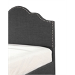 Wallace & Bay Linen Upholstered King Bed with Nailhead Trim in Gray