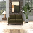 Green Chenille Upholstered Loveseat