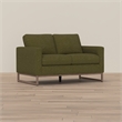 Green Chenille Upholstered Loveseat
