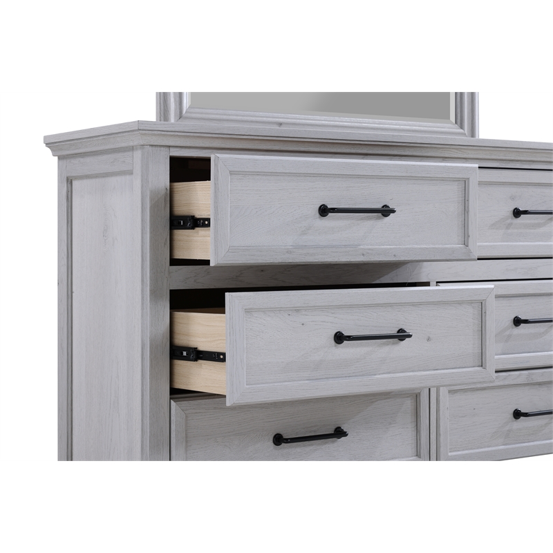 Wallace & Bay Gray Solid Wood Contemporary Dresser