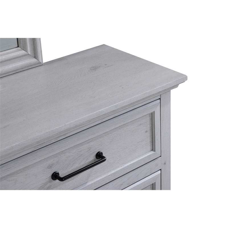 Wallace & Bay Gray Solid Wood Contemporary Dresser
