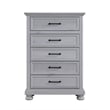 Wallace & Bay Gray Coastal 5-Drawer Chest