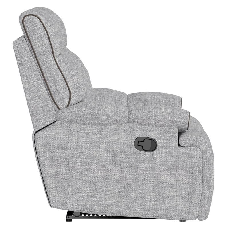 Gray Chenille Casual Reclining Sofa