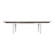 Brown and White Country Dining Table with Leaves