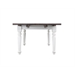 Brown and White Country Dining Table with Leaves