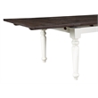 Brown and White Country Dining Table with Leaves