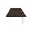 Brown and White Country Dining Table with Leaves