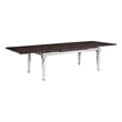 Brown and White Country Dining Table with Leaves