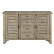 Wallace & Bay Beige Rustic Louvred Door Buffet