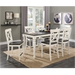 Dark Brown and White Gathering Height Butterfly Leaf Dining Table