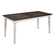 Dark Brown and White Gathering Height Butterfly Leaf Dining Table