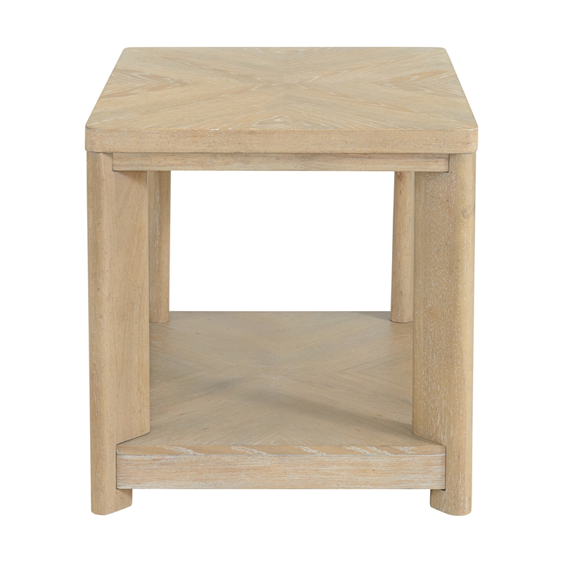 Wallace & Bay Farmhouse End Table in Beige