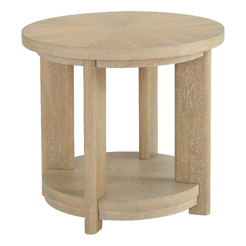 Wallace & Bay Beige Contemporary Round Accent Table