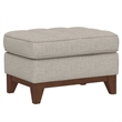Wallace & Bay Linen Chair Ottoman in Brown