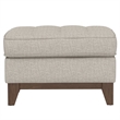 Wallace & Bay Linen Chair Ottoman in Brown
