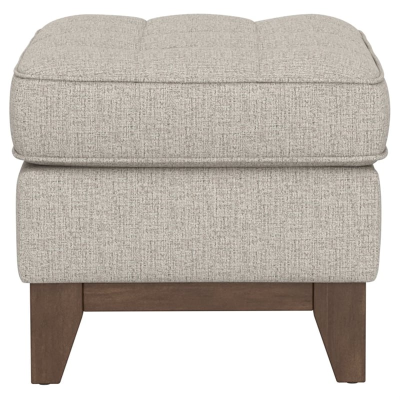 Wallace & Bay Linen Chair Ottoman in Brown