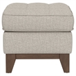 Wallace & Bay Linen Chair Ottoman in Brown