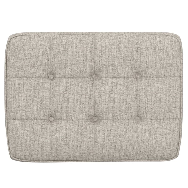 Wallace & Bay Linen Chair Ottoman in Brown