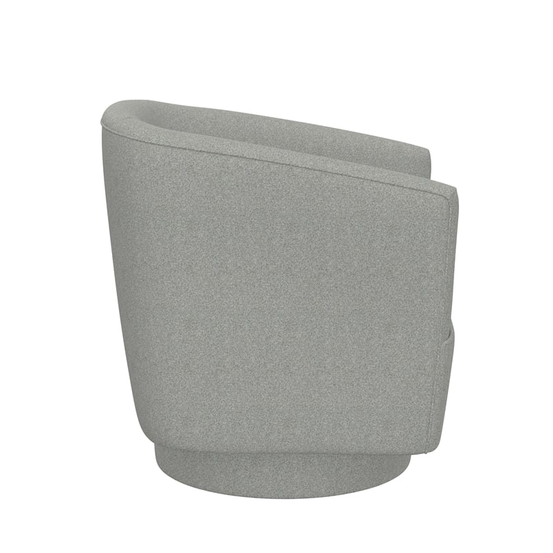 Gray Upholstered Contemporary Swivel Accent Chair