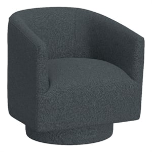 Blue Contemporary Swivel Accent Chair