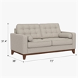 Wallace & Bay Brown  Loveseat with 2 Bolster Pillows