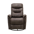 Brown Contemporary Swivel Gliding Recliner
