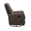 Brown Contemporary Swivel Gliding Recliner