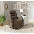 Brown Contemporary Swivel Gliding Recliner