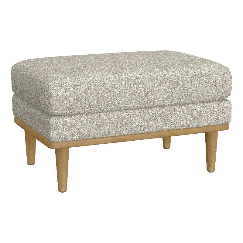 Wallace & Bay Gray Mid-Century Modern Chair Ottoman