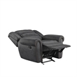 Gray Gliding Recliner with Nailhead Trim