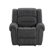 Gray Gliding Recliner with Nailhead Trim