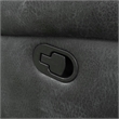 Gray Gliding Recliner with Nailhead Trim