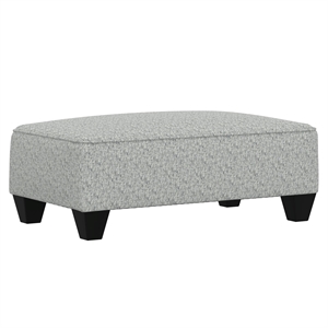 Wallace & Bay Chenille Fabric Ottoman in Gray