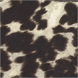 Brown Cow Print Velvet Round Cocktail Ottoman