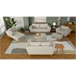 Gray Mid-Century Modern Storage Ottoman with Wood Base and Reversible Trays