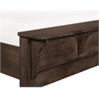 Brown Solid Wood King Sleigh Bed