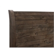 Brown Solid Wood King Sleigh Bed