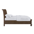 Brown Storage King Bed with Footboard Drawers