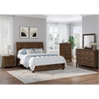 Brown Storage King Bed with Footboard Drawers