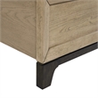 Brown Oak Veneer King Panel Bed