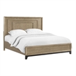 Brown Oak Veneer King Panel Bed