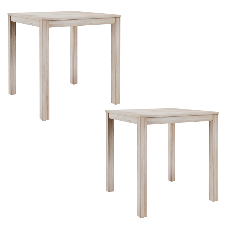 Wallace & Bay Wood End Table in Beige (Set of 2)