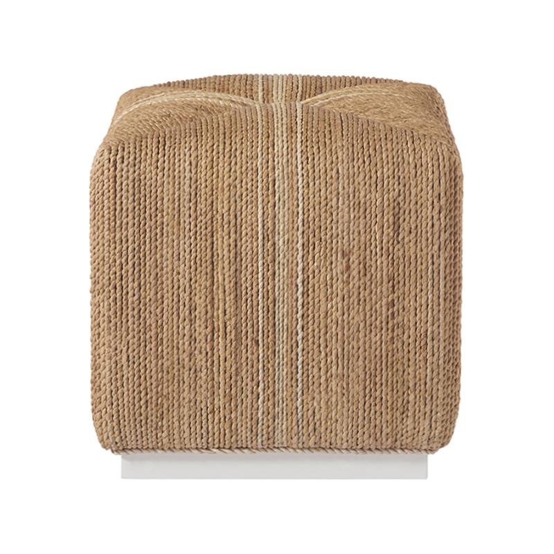 Coastal Living by Universal Furniture Escape Brown Rattan Ottoman Foot Stool