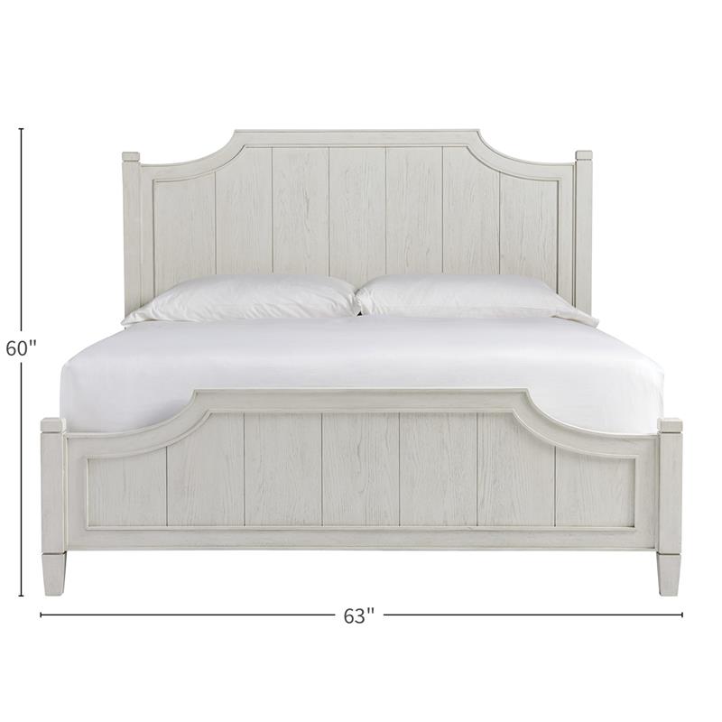 Coastal Living Escape Surf Side Wood Panel Bed King in Gray Finish