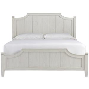 Coastal Living Escape Surf Side Wood Panel Bed King in Gray Finish